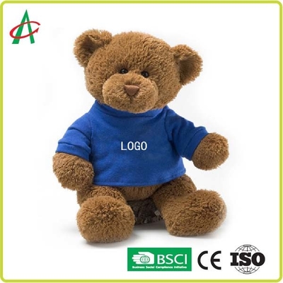 چاپ گرم انتقال خرس عروسکی عروسکی BSCI 12 اینچ با لباس های آبی