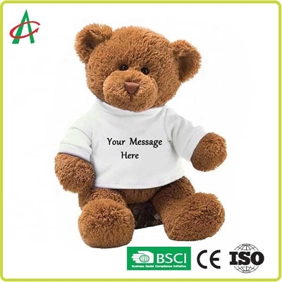خرس عروسکی مخمل خواب دار فوق العاده نرم ASTM 15 سانتی متر 20 سانتی متر 25 سانتی متر با آرم سفارشی