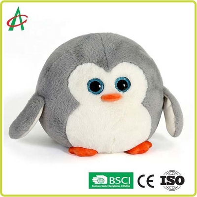 Round Penguin 25cm Baby Animal Plush Toys Super Soft Fabric CPSC پارچه نرم