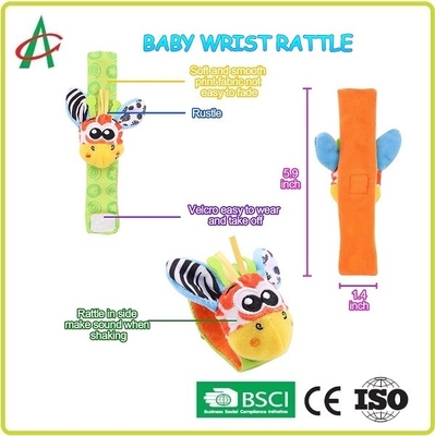 3.36 Ounces Baby Plush Rattle، ASTM Foot And Wrist Rattles
