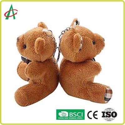 کاردستی خرس عروسکی عروسکی 8 سانتی متری دارای گواهی فلزی Keyring BSCI