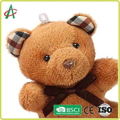 کاردستی خرس عروسکی عروسکی 8 سانتی متری دارای گواهی فلزی Keyring BSCI