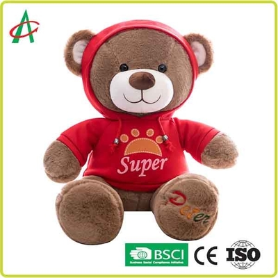 دوخت تقویت شده خرس عروسکی عروسکی 30 سانتی متری با هودی