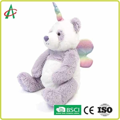 9 "Cuddly Panda Unicorn Stuffed Animal با بال EN71 استاندارد