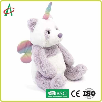 9 "Cuddly Panda Unicorn Stuffed Animal با بال EN71 استاندارد