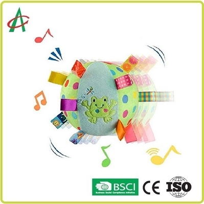 6 اینچ Rattle Baby Plush ، توپ Rattle برچسب چند رنگ