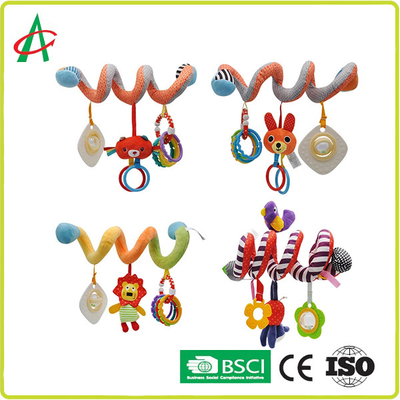حیوانات پر شده با گهواره 21 * 10 سانتیمتر ، اسباب بازی های آویز کودک آویز EN71