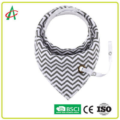پارچه نخی 100٪ پنبه ای نوزاد تازه متولد شده 34x31CM با گیره پستانک قابل تنظیم است