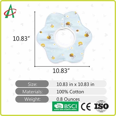 BPA Free Newborn Baby Bibs راحت پنبه 360 درجه چرخش