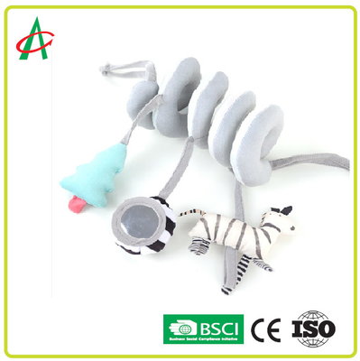 اسباب بازی حیوانات پر شده کالسکه مارپیچ Bright Color CE / BSCI