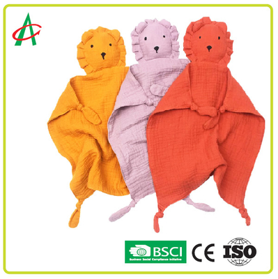 OEM Muslin Newborn Comforter اسباب بازی حیوانات پنبه ای ارگانیک