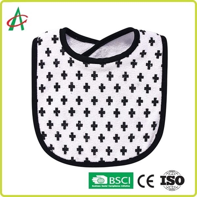 100٪ کت پنبه ای جاذب Unisex Baby Drool Bibs with Snap قابل تنظیم