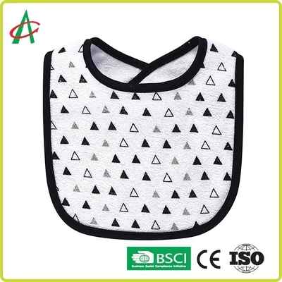 100٪ کت پنبه ای جاذب Unisex Baby Drool Bibs with Snap قابل تنظیم