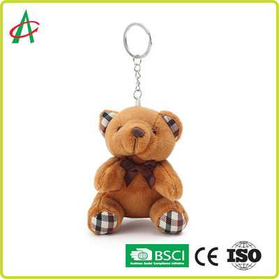 مینی Keychain خرس پر شده با پنبه PP PPC دارای گواهینامه BSCI