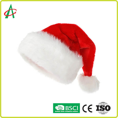 کلاه کریسمس قرمز مخملی یونیسکس کودکان ضد حساسیت