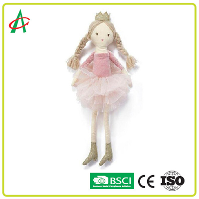 عروسک مخمل دار پنبه ای BSCI EN71 PP در لباس باله